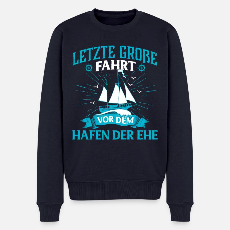 Junggesellenabschied Ehe - Männer Premium Bio Pullover - Navy