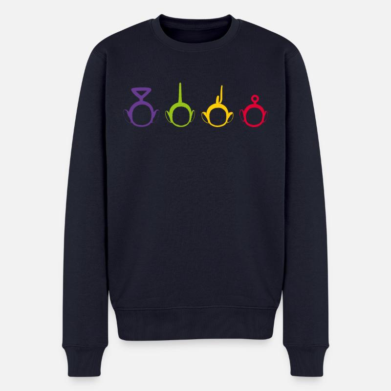 Teletubbies Tinky Winky, Dipsy, Laa-Laa Und Po - Männer Premium Bio Pullover - Navy