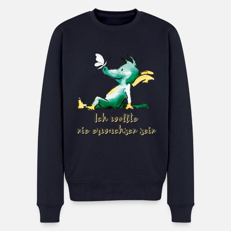 TABALUGA Ich Wollte Nie Erwachsen Sein - Männer Premium Bio Pullover - Navy