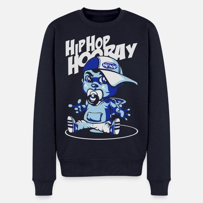 Baby-Hip Hop - Männer Premium Bio Pullover - Navy