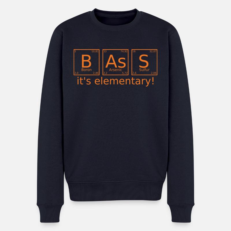 Bass-Elemente - Männer Premium Bio Pullover - Navy
