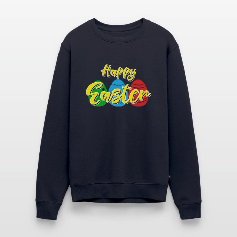 Happy Easter - Easter bunny Easter eggs celebration gift Men's Premium Organic Jumper