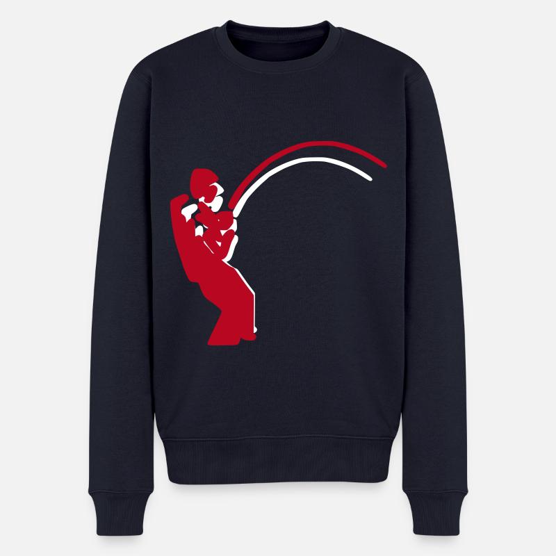 der angler von boddenhechte - Männer Premium Bio Pullover - Navy