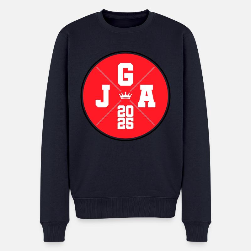 Jga 2025 Krone Junggesellen - Männer Premium Bio Pullover - Navy
