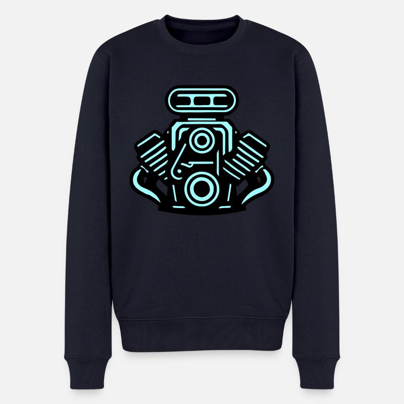 Motor Auto Symbol Tuning - Männer Premium Bio Pullover - Navy