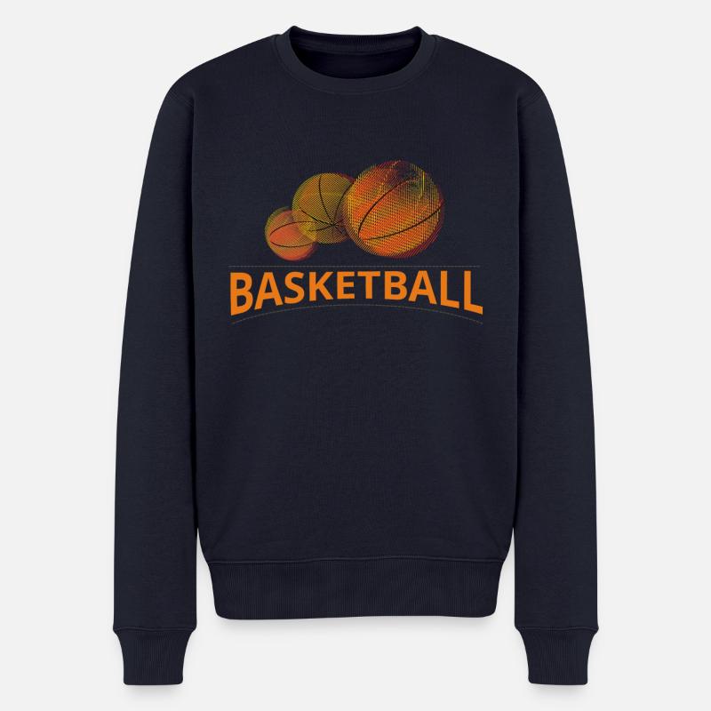 basket - Männer Premium Bio Pullover - Navy
