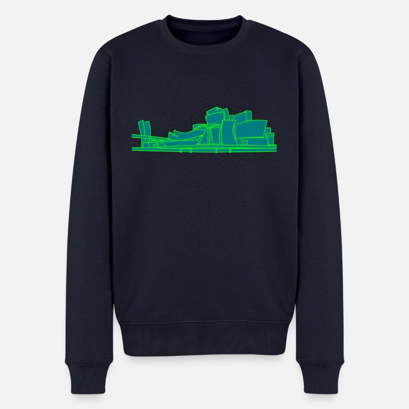 Musée Guggenheim Bilbao 2 - Pull Premium bio Homme - bleu marine