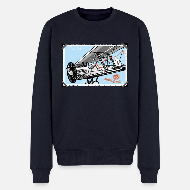 Doppeldecker - Männer Premium Bio Pullover - Navy