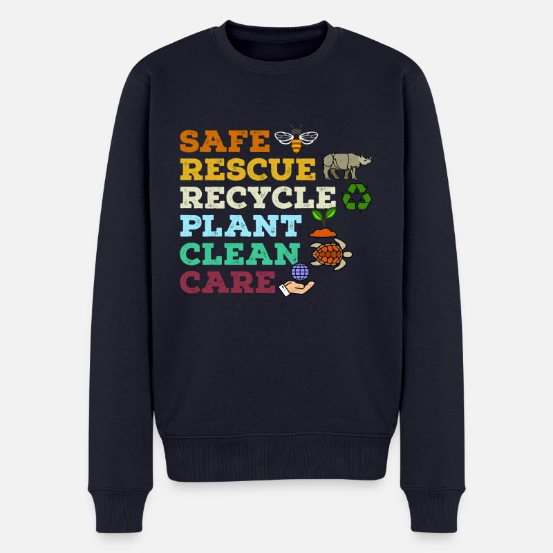Umweltschützer Grüne Umweltschutz Öko - Männer Premium Bio Pullover - Navy