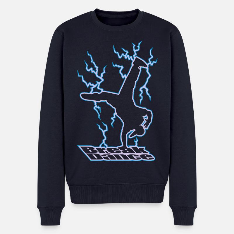 Electric breakdance - Männer Premium Bio Pullover - Navy