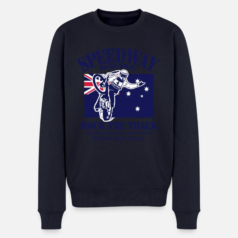 Australian Speedway - Männer Premium Bio Pullover - Navy