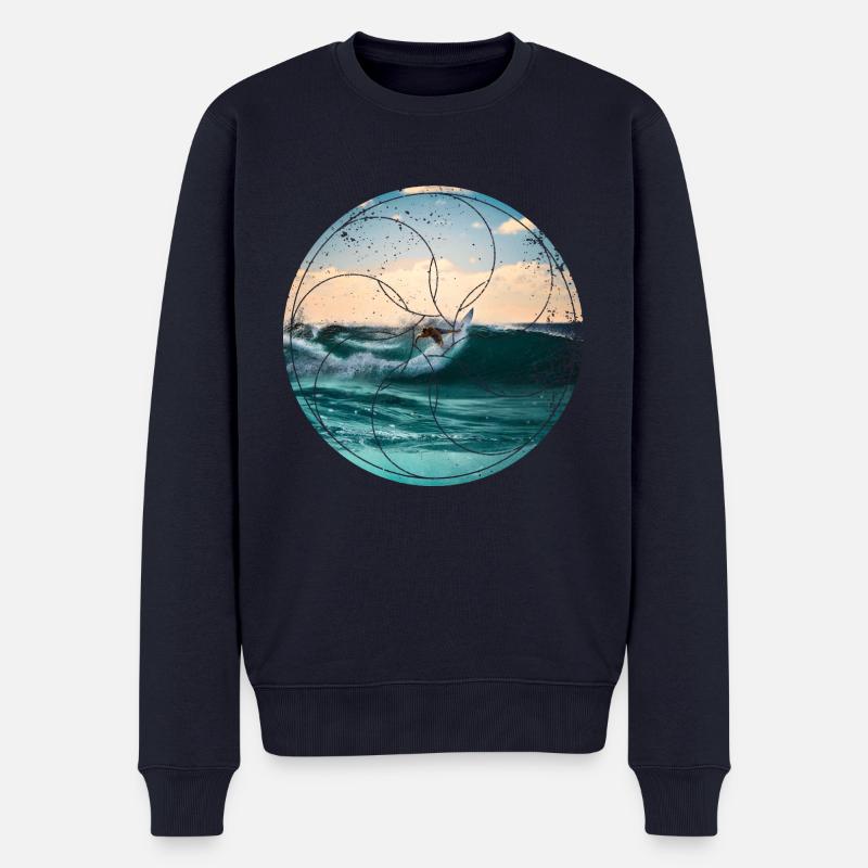 Surfer - Männer Premium Bio Pullover - Navy