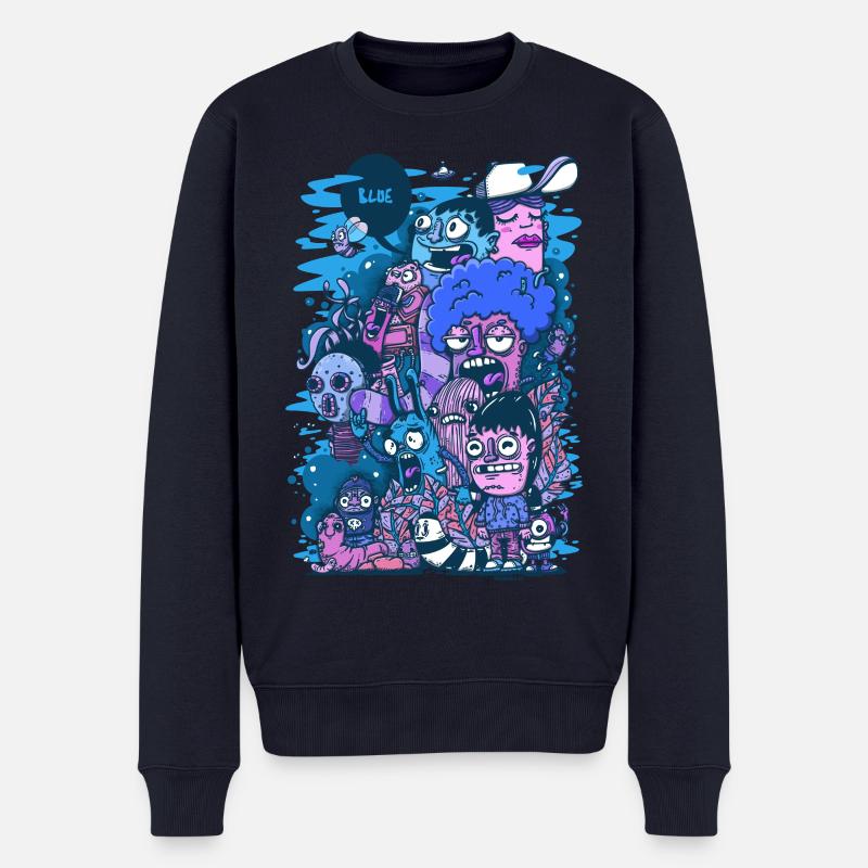 Blaues Projekt - Männer Premium Bio Pullover - Navy