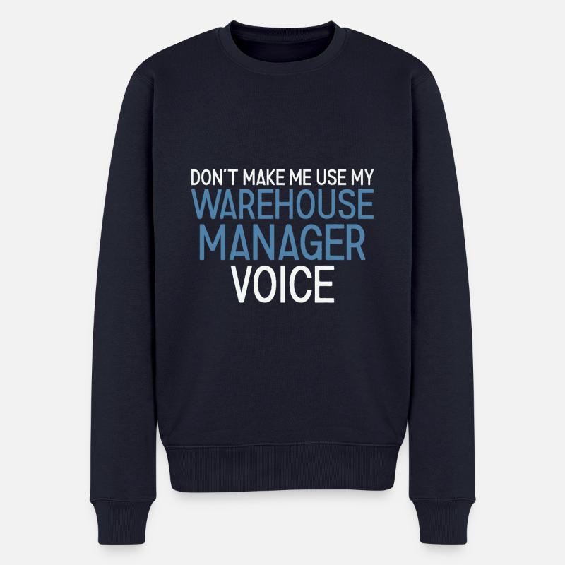 Warehouse Manager Voice - Männer Premium Bio Pullover - Navy