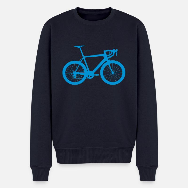 Rennrad - Männer Premium Bio Pullover - Navy