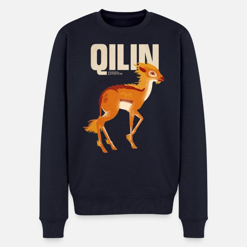 Phantastische Tierwesen 3 Qilin Einhorn - Männer Premium Bio Pullover - Navy