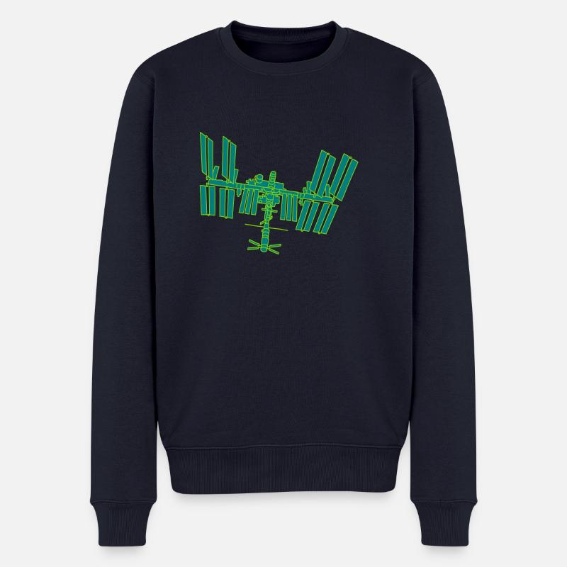 Station spatiale ISS 2 - Pull Premium bio Homme - bleu marine