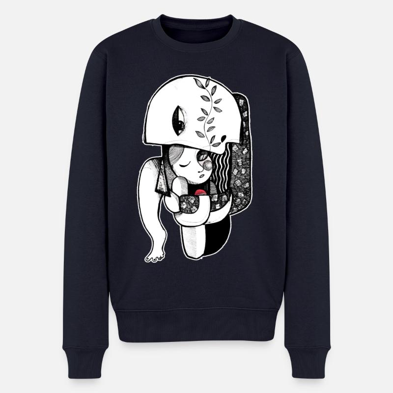 Sohn des Mondes - Männer Premium Bio Pullover - Navy
