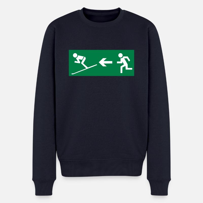 Ski - Männer Premium Bio Pullover - Navy