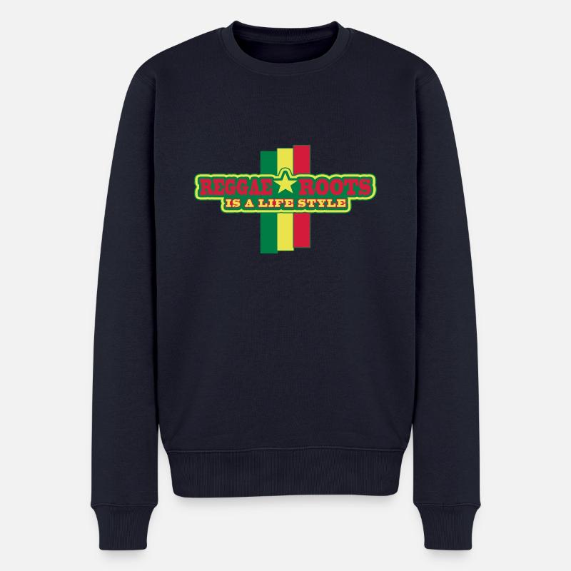 reggae roots is a life style - Pull Premium bio Homme - bleu marine