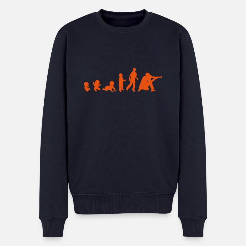 Evolution Sportschießen shooting1 - Männer Premium Bio Pullover - Navy