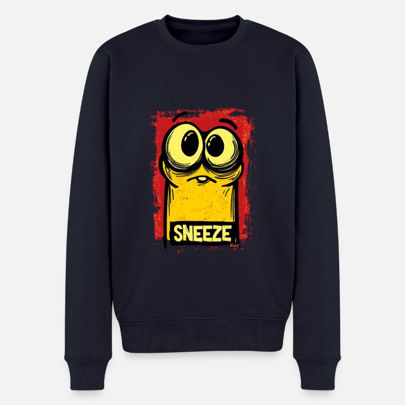 Kleines Monster – Gleich wird geniest! - Männer Premium Bio Pullover - Navy