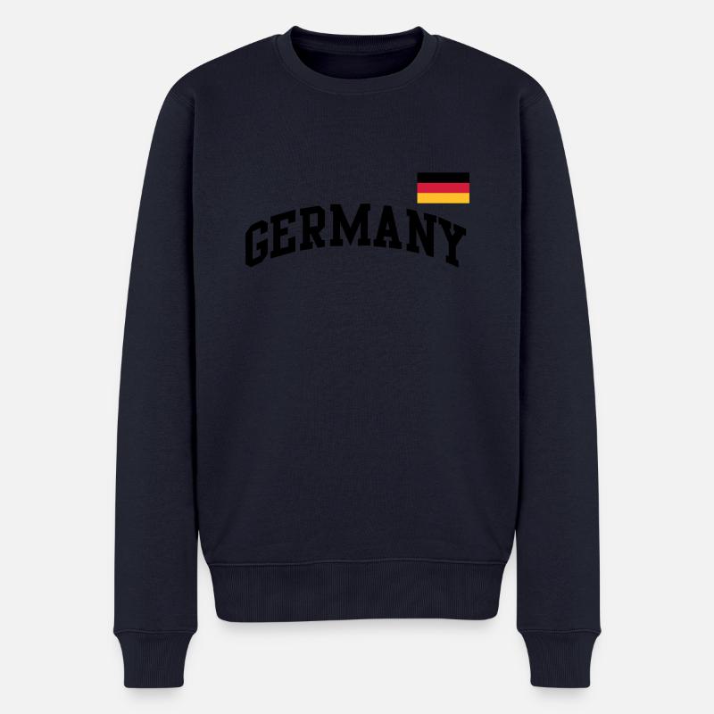 Deutschland Flagge - Germany-BRD-Fahne-Flagge - Männer Premium Bio Pullover - Navy