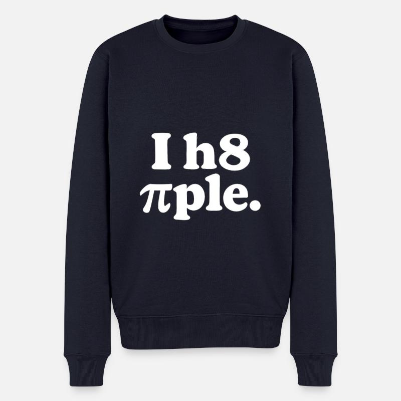 i h8 piple - i hate people ich hasse Menschen - Männer Premium Bio Pullover - Navy