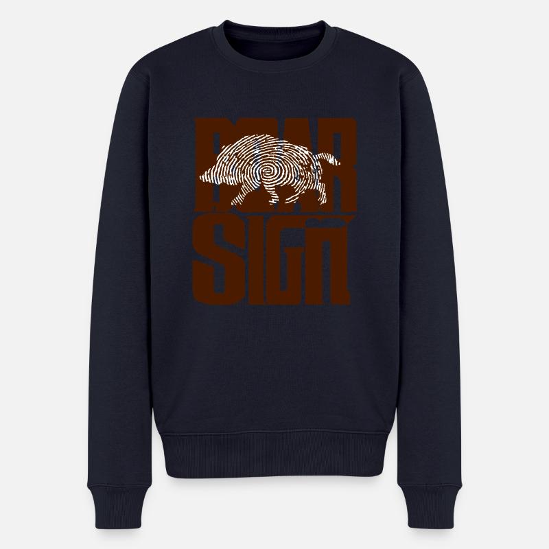 Zeichen Eber - Männer Premium Bio Pullover - Navy