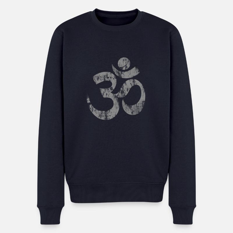 Om Namaste - Männer Premium Bio Pullover - Navy