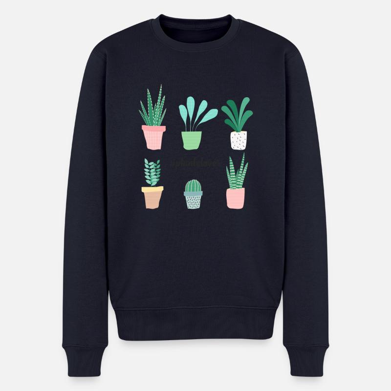Plantslover - Pull Premium bio Homme - bleu marine