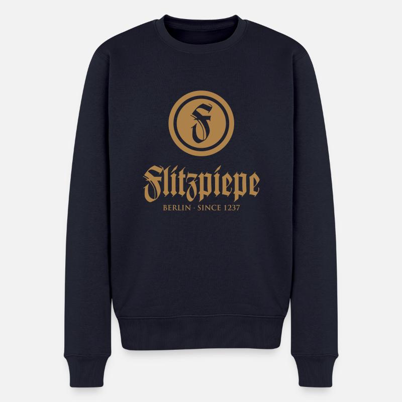 Berlin Flitzpiepe - Männer Premium Bio Pullover - Navy