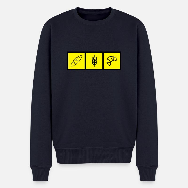 Bäcker / Bäckerei / Bäckerin / Brot - Männer Premium Bio Pullover - Navy