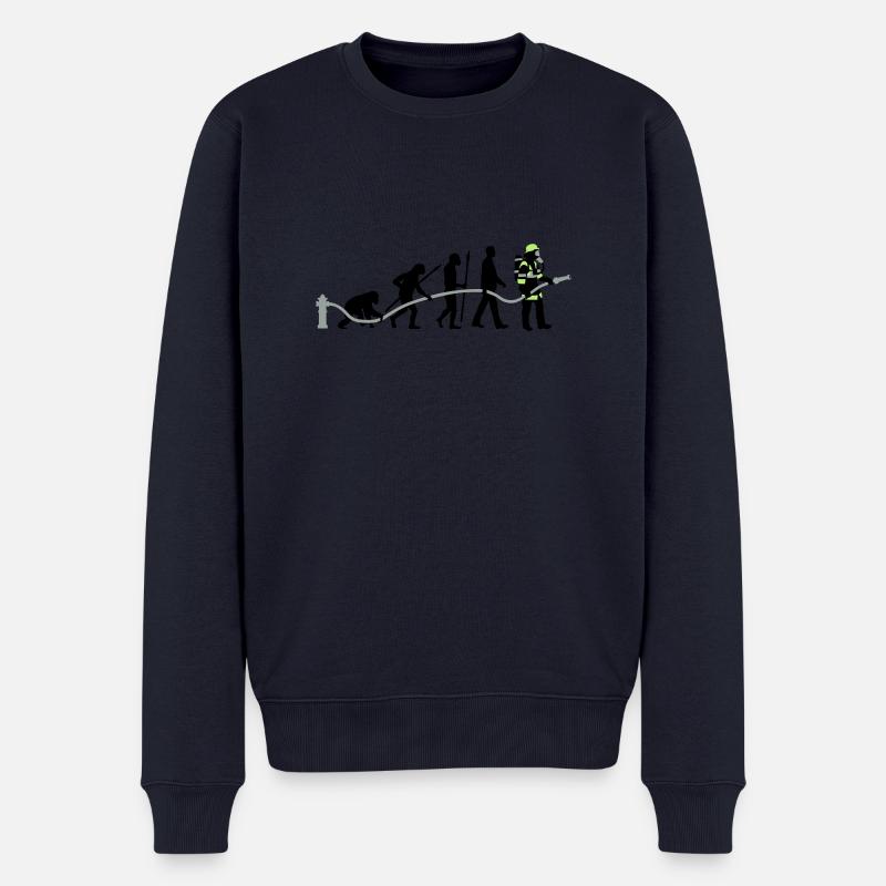 evolution_feuerwehrmann_032015_a_3c - Männer Premium Bio Pullover - Navy