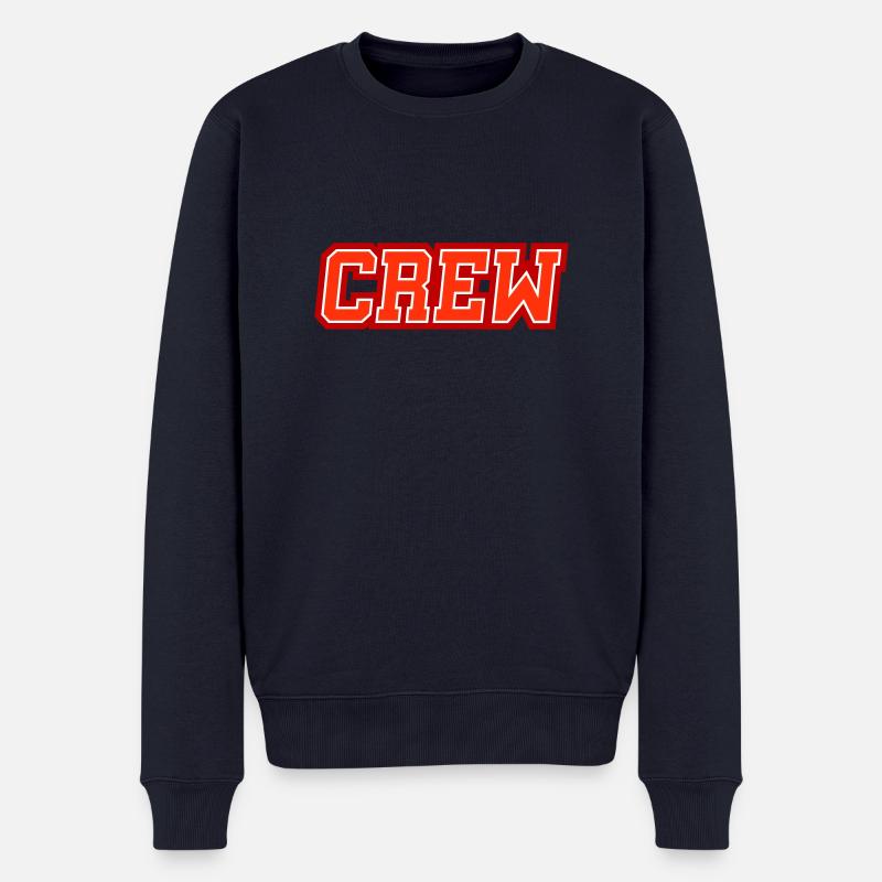 Crew - Männer Premium Bio Pullover - Navy