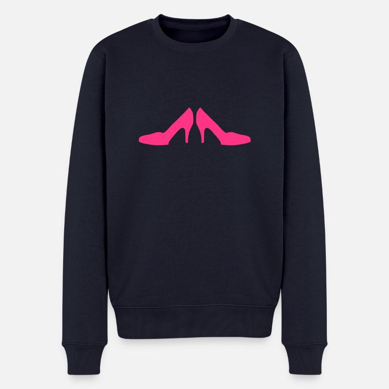 pinky shoes - Männer Premium Bio Pullover - Navy