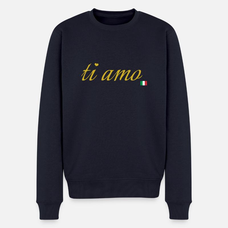 ti amo - Männer Premium Bio Pullover - Navy