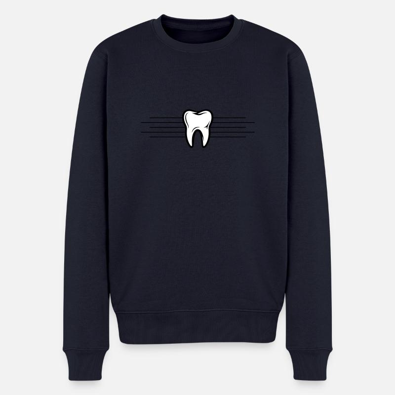 Zahn Symbol - Männer Premium Bio Pullover - Navy