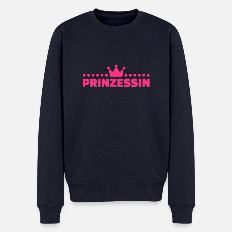 Prinzessin - Männer Premium Bio Pullover - Navy