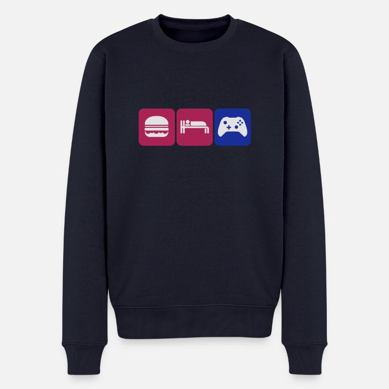 gaming - Männer Premium Bio Pullover - Navy