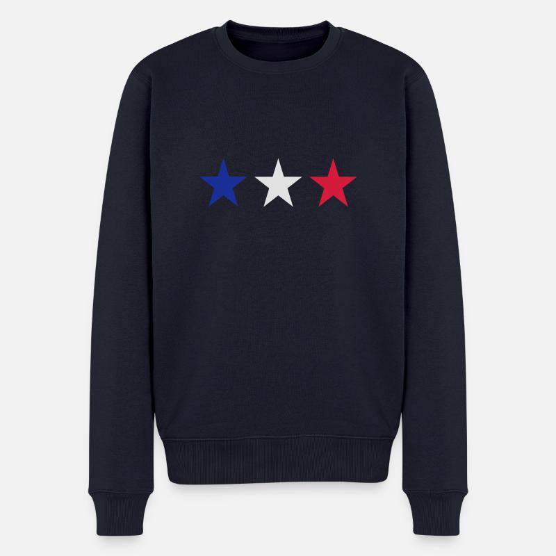 Frankreich - Männer Premium Bio Pullover - Navy