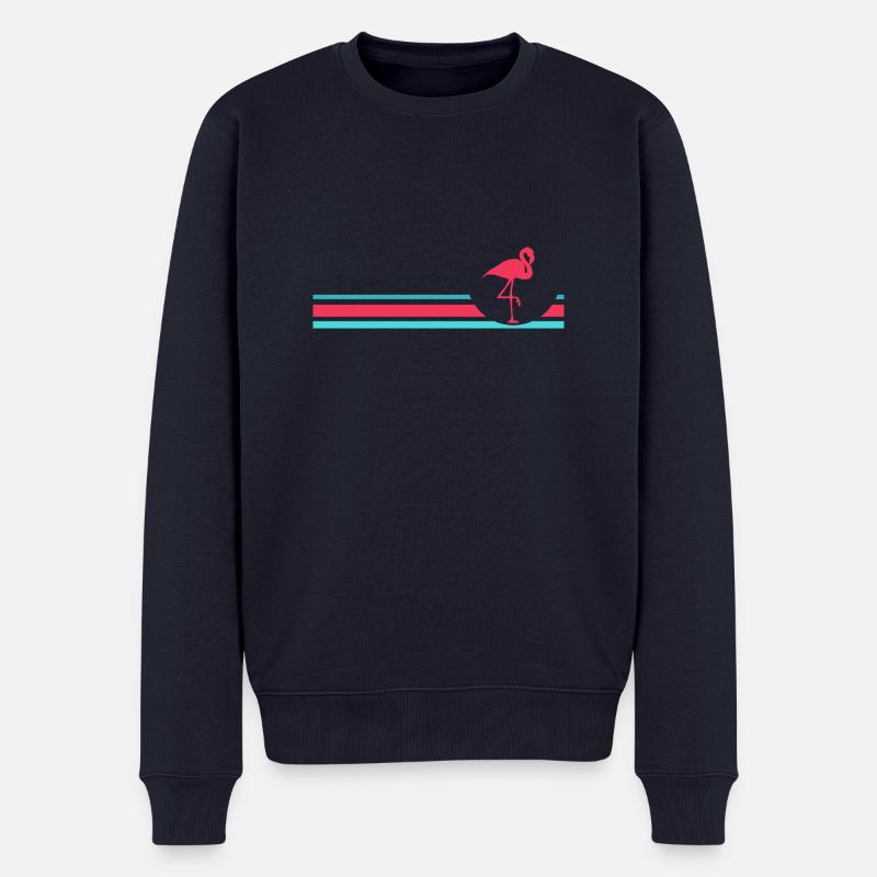 Flamingo - Männer Premium Bio Pullover - Navy