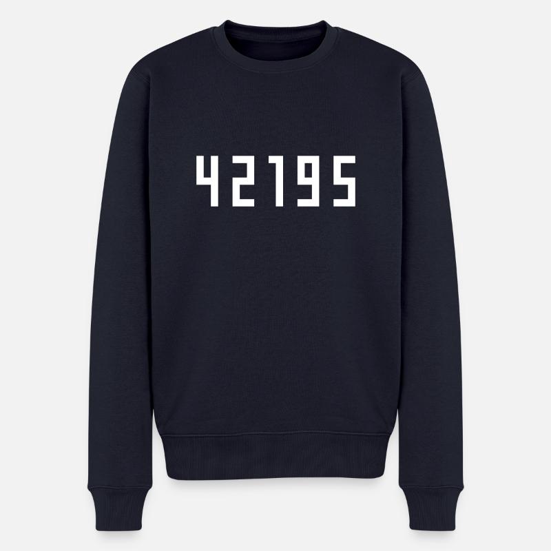 Marathon 42195 mètres - Pull Premium bio Homme - bleu marine