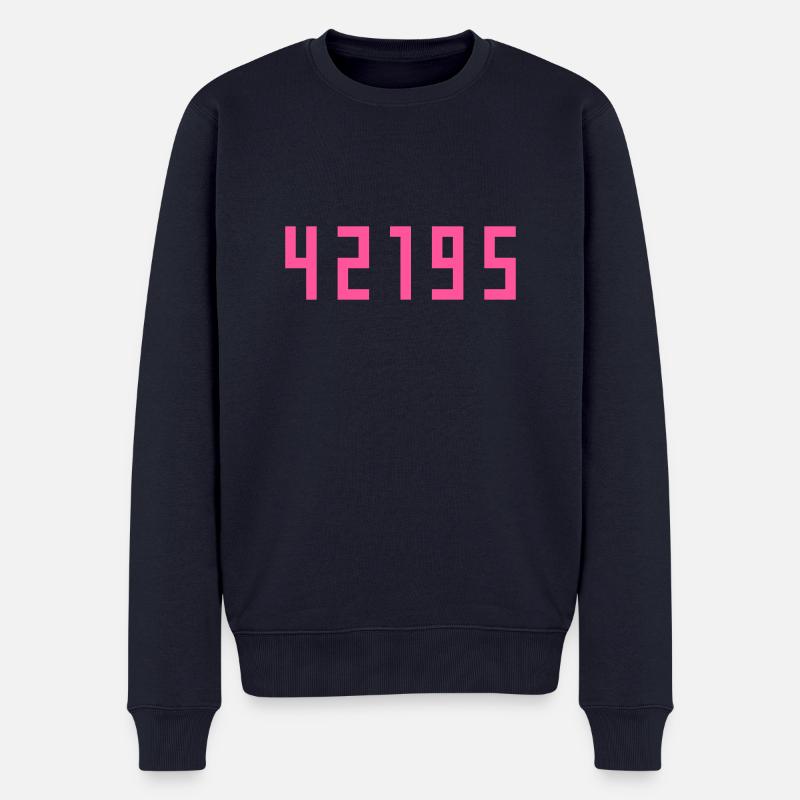 Marathon 42195 Meter - Männer Premium Bio Pullover - Navy