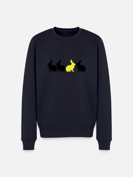 Bunny Rabbit be different! Unique contrast 2c - Men's Premium Organic Jumper - navy
