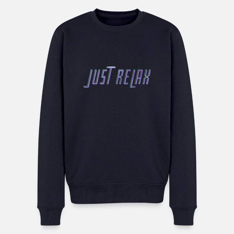 Just Relax - Männer Premium Bio Pullover - Navy