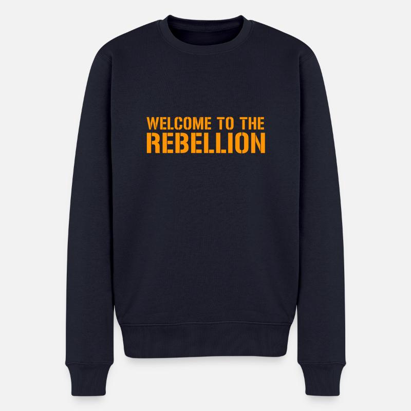 Willkommen bei der Rebellion - Männer Premium Bio Pullover - Navy