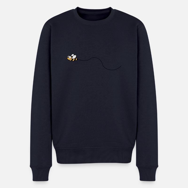 biene_3c - Pull Premium bio Homme - bleu marine