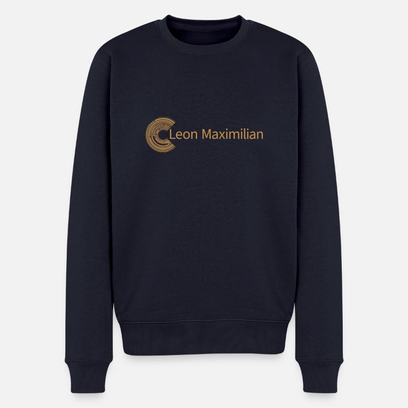 Für Leon Maximilian - Männer Premium Bio Pullover - Navy