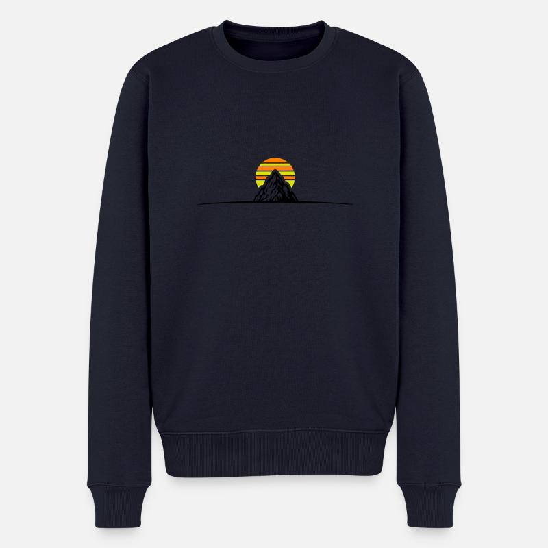 Berge Symbol - Männer Premium Bio Pullover - Navy
